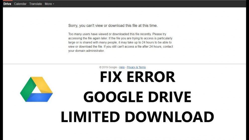Fix Google Drive: Sorry, you can’t view or download this file error