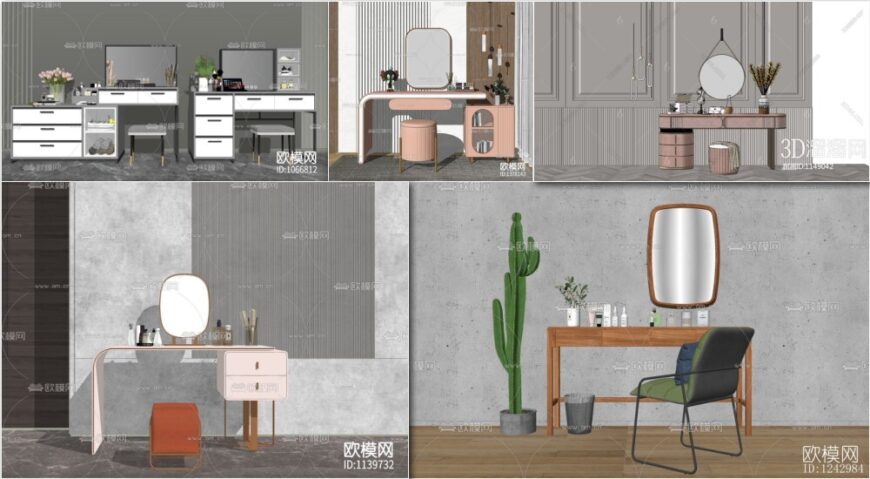Dressing Tables Collections Part 1 – Sketchup